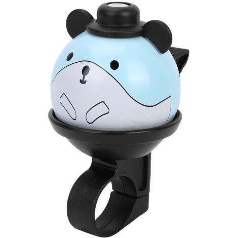 Sonnette de vélo enfant en métal, forme mignonne cartoon bleue pour bicyclette