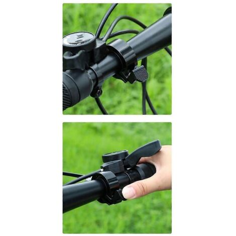 Sonnette de vélo noire, sonnette de VTT ultra-puissante, klaxon de vélo ---