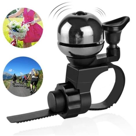 Sonnette de Vélo Premium - JINZDASU - Anneau noir - Mini Sonnette - Forte et claire jusqu\'à 90 décibels