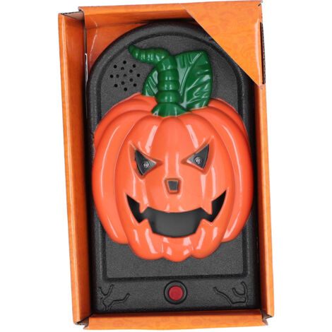 Sonnette d'Halloween Fantôme Effrayante à LED en Forme de Citrouille