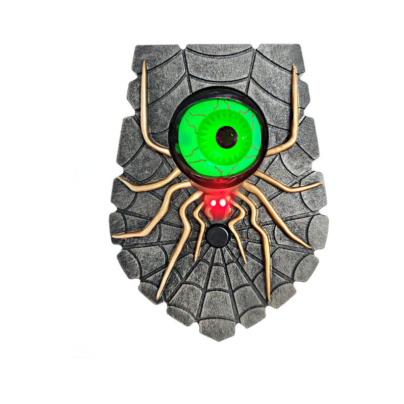 Sonnette d'Halloween, globes oculaires animés avec des sons effrayants, décoration d'Halloween avec des globes oculaires brillants pour la fête