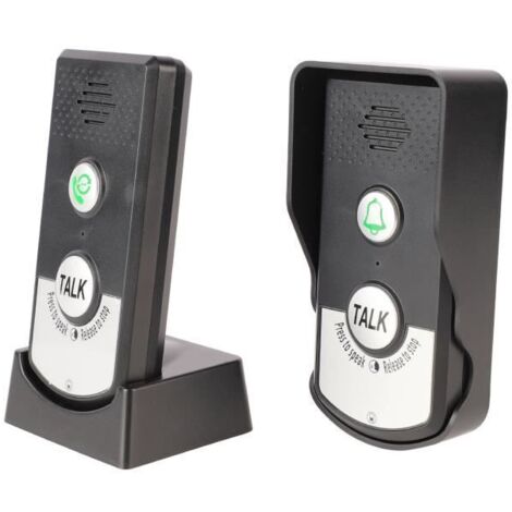 Sonnette d\'interphone sans fil - EJ.LIFE - Longue distance 1000m - 3 vitesses - ABS - Batterie 2000mAh