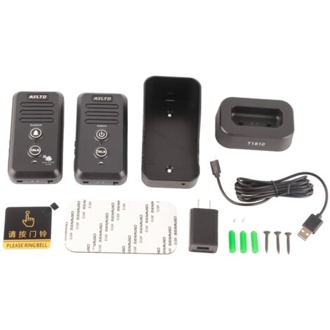Sonnette d'interphone sans fil, longue portée de 1500m, étanche, Rechargeable, pour la maison