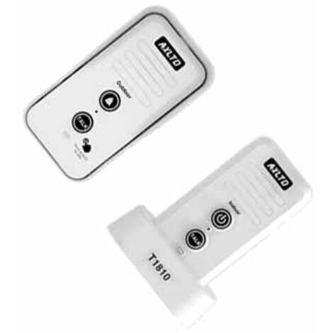 Sonnette d'interphone sans Fil, Tlavertisseur Personnel tanche Lue Porte 500 M pour Bureau Familial (Blanc)