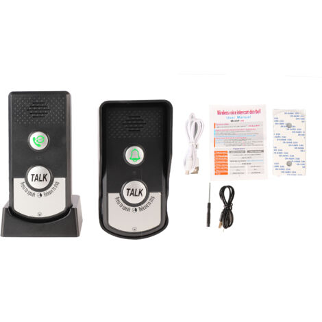 Sonnette d'interphone vocal sans fil longue Distance 3 vitesses sonnette sonore intercomunicador réglable