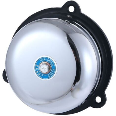 Sonnette électrique 220V 10W en acier inoxydable – Sonnerie interne anti-étincelles – Pour grands lieux publics – Installation facile