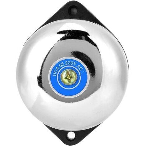 Sonnette Industrielle Classique en Acier Inoxydable, Sonnette Électrique en Acier Inoxydable de 2,17 pouces 220V 5W Cloche Électrique Interne Sans Étincelle