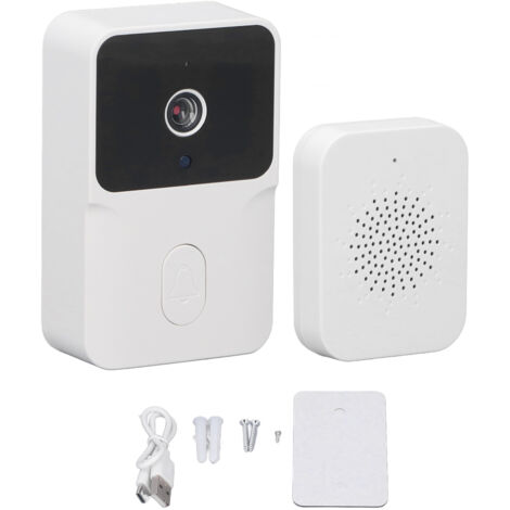 Sonnette Intelligente WiFi sans Fil avec Caméra Vidéo 480P HD, Vision Nocturne, Compatible Tuya APP, Modèle M8