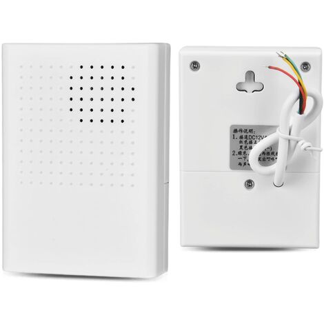 Sonnette lectronique Filaire 2V Dingd Ringtone 90db Contrle D'accs Blanc, Aucune Batterie Requise, Volume lev, Ignifuge, Ignifuge, Rsistant aux Hautes Tempratures, pour Htel de Bureau  Do