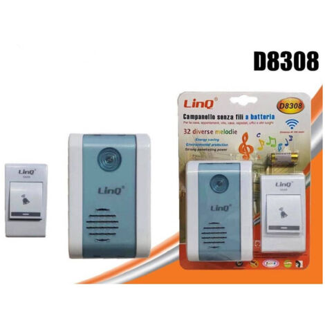 Sonnette Sans Fil 32 Mélodies Distance 100m Porte Maison D8308