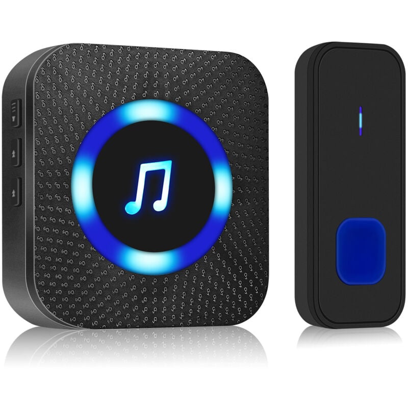 Gotrays - Sonnette sans Fil, 400M Sonnette de Porte IP55 Étanche Carillon Electronique, Kit de Carillon avec Récepteurs Enfichables pour la Maison(2