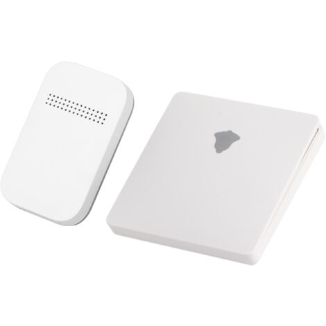 Sonnette sans Fil 433MHz avec Interrupteur Intégré, Étanche IP68 pour Aidants, Alimentation AC100V-230V, Compatible Prise UE