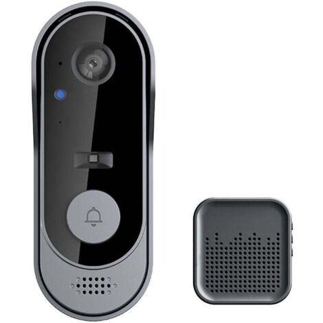 Sonnette sans fil avec caméra 1080p, interphone vidéo Wi-Fi intérieur, audio bidirectionnel, stockage sur carte SD et cloud, étanchéité IP66, vision nocturne infrarouge grand angle 130°, M9 sans P