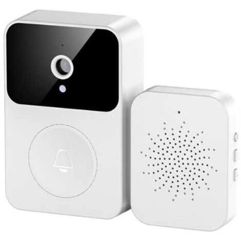 Sonnette sans Fil avec Caméra Sonnette Visuelle Intelligente 1080P HD Vision Nocturne,Audio Bidirectionnel Sonnette Vidéo à Distance sans Fil Intelligente WiFi Sonnette De SéCurité Rechargeable