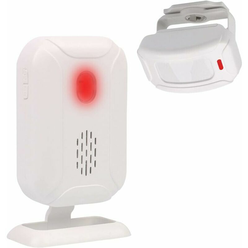 Sonnette sans fil avec détecteur de mouvement pour porte d'entrée/visiteur maison et magasin/boîte aux lettres avec 1 capteur et 1 récepteur