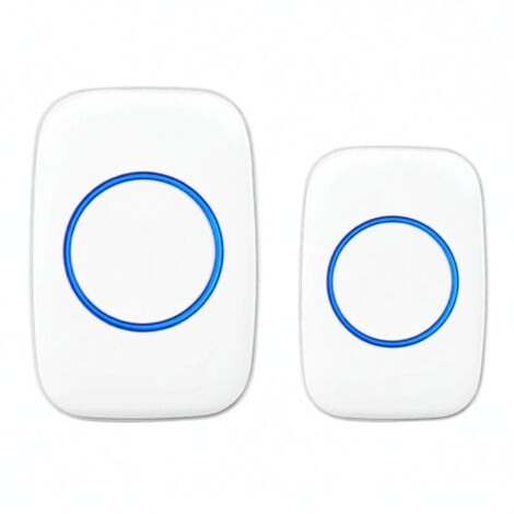 Sonnette sans fil avec émetteur récepteur, alimentée par piles, simple d'utilisation extérieure, étanche et intelligente, télécommande.