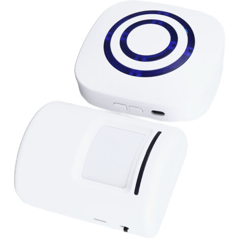 Sonnette sans fil avec prise EU, 110-240V, plusieurs mélodies, capteur sensible, design discret pour maison