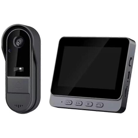 Sonnette sans fil avec vision nocturne HD et écran IPS de 4,3 pouces