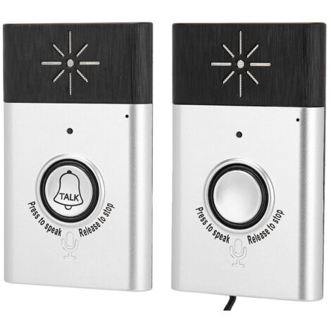 Sonnette sans Fil, Mini Interphone Vocal Portable 2,4 GHz, Systme D'interphone sans Fil, Installation Facile, Sonnette sans Fil pour la Scurit du Bureau  Domicile