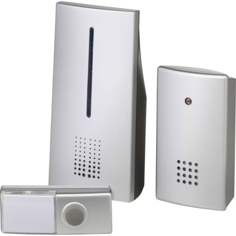 Sonnette sans fil Set complet Heidemann 70804 HX Duo - argent