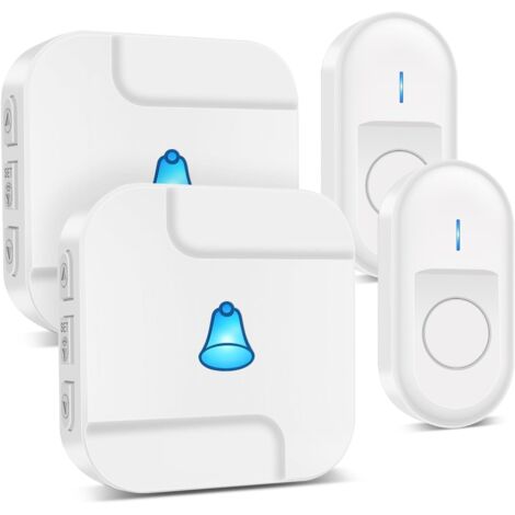 Sonnette Sans Fil SECRUI – Kit Avec 2 Récepteurs Et 2 Boutons, Installation Facile, Neuf