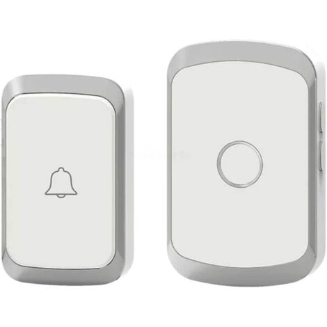 Sonnette sans fil, sonnette LED intelligente domestique, 1 sonnette et 1 bouton dans un rayon de 300 mètres,noir