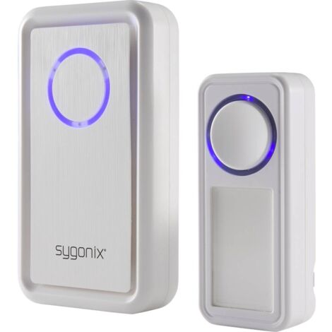 Sonnette sans fil Sygonix ZTB-36 SY-4499404 Set complet avec porte-nom, avec lampe clignotante 1 pc(s)