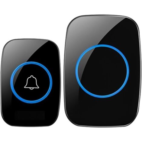 Sonnette Sans Fil,5 Niveaux Volumes 60 Mlodies Au Et Indicateur Led,300M Un Emetteurs Avec Un Rcepteur Enfichable,Wireless Doorbell Niveau d\'tanchit IP55 Ensemble de tanche