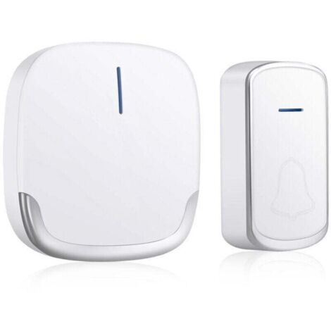 Sonnette, sonnette électronique sans fil, étanche, portée de 300 mètres, kit de sonnette avec flash LED et 58 sonneries de volume, convient aux urgences et à un usage domestique.