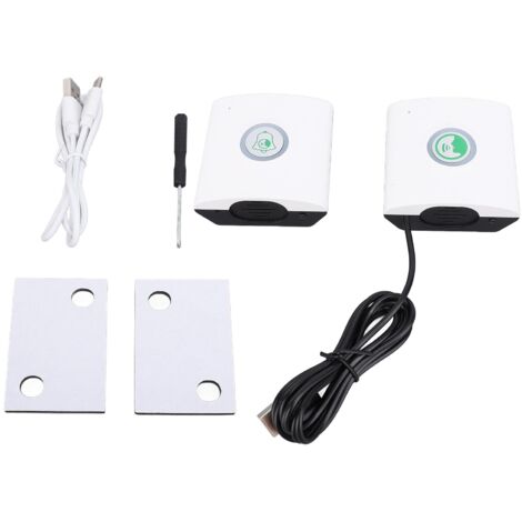 Sonnette USB Rechargeable Volume réglable longue portée sans fil interphone 2 voies sonnette de porte pour maison appartement bureau blanc