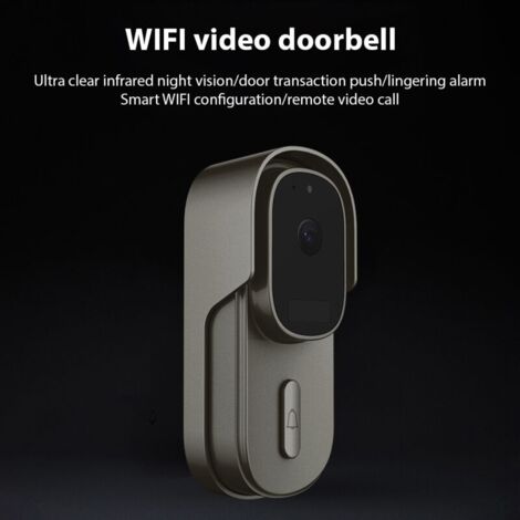 Sonnette vidéo 1080p, caméra intelligente sans fil, avec carillon, application Tuya, Wi-Fi 2,4 GHz, étanchéité IP65, appel visuel à distance, audio bidirectionnel, vision nocturne infrarouge, p