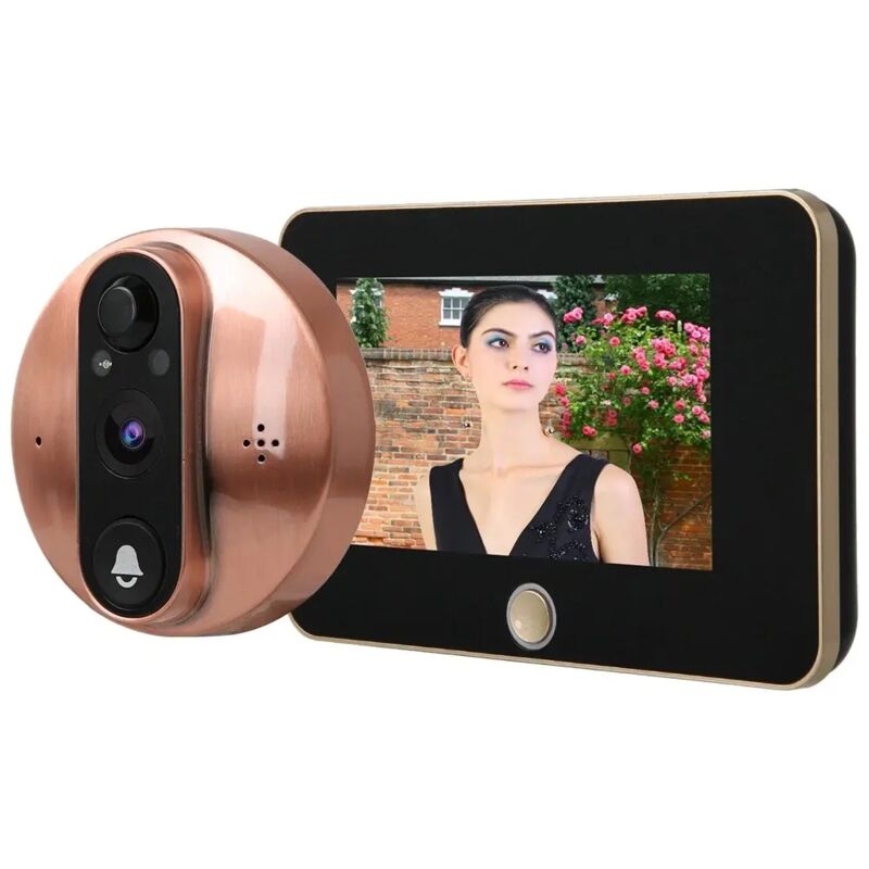 Zoternen - 1080P Judas de Porte Camera Surveillance, Visiophone Connecté Interphone Vidéo, Écran Batterie 5000mAh, caméra judas WiFi,PIR Motion