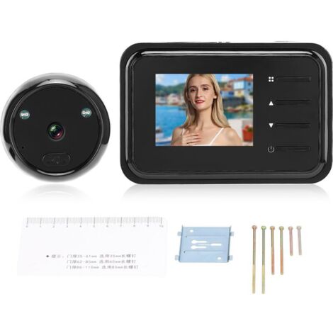 Sonnette Vidéo 24 Pouces avec Vision Nocturne Caméra LCD et Objectif Grand Angle 90° pour Maison