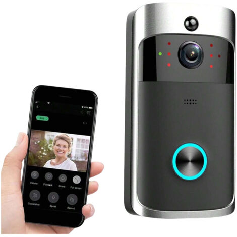 Sonnette video, cámara, vigilancia humana, almacenamiento en la nube, cámara de seguridad HD WiFi, conversación bidireccional para teléfonos iOS y Android