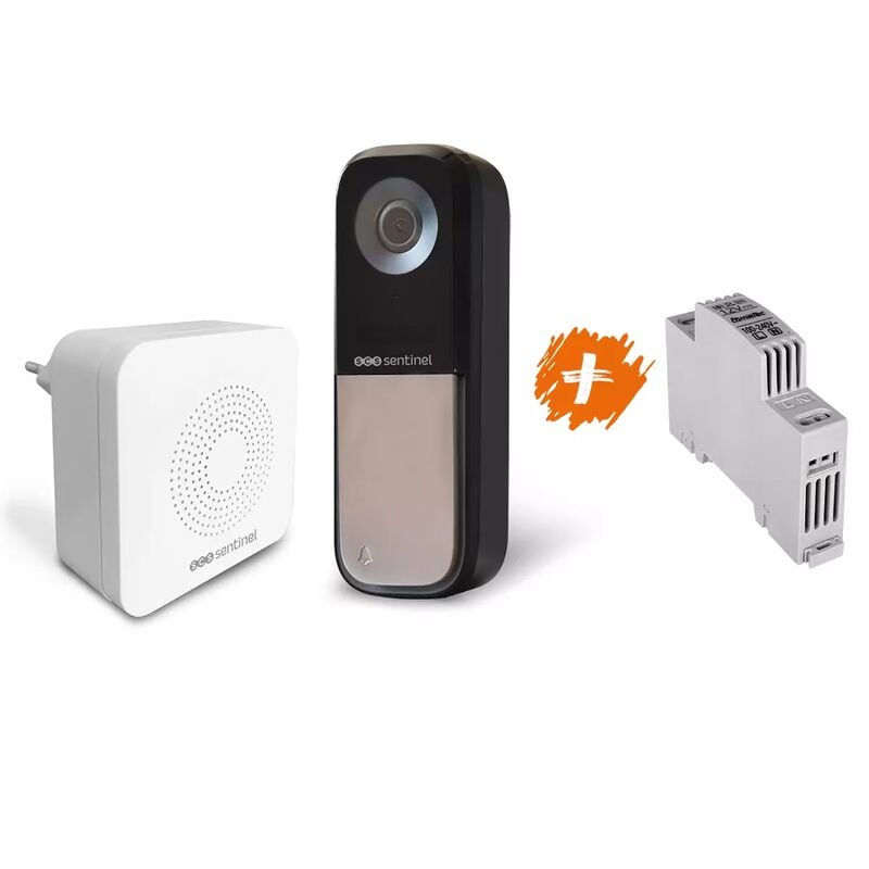 Kit sonnette vidéo connectée visiobell et 1 transformateur - Scs Sentinel