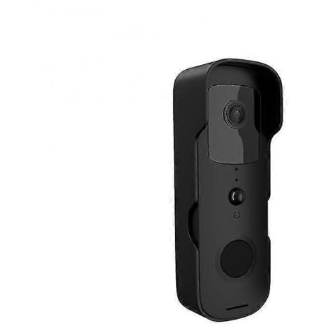 Sonnette vidéo connectée Tuya pour la maison, Wi-Fi, extérieure sans fil, étanche, à piles, universelle, noire