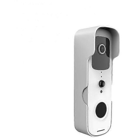 Sonnette vidéo connectée Tuya Smart Home WiFi extérieure sans fil étanche à piles universelle blanche