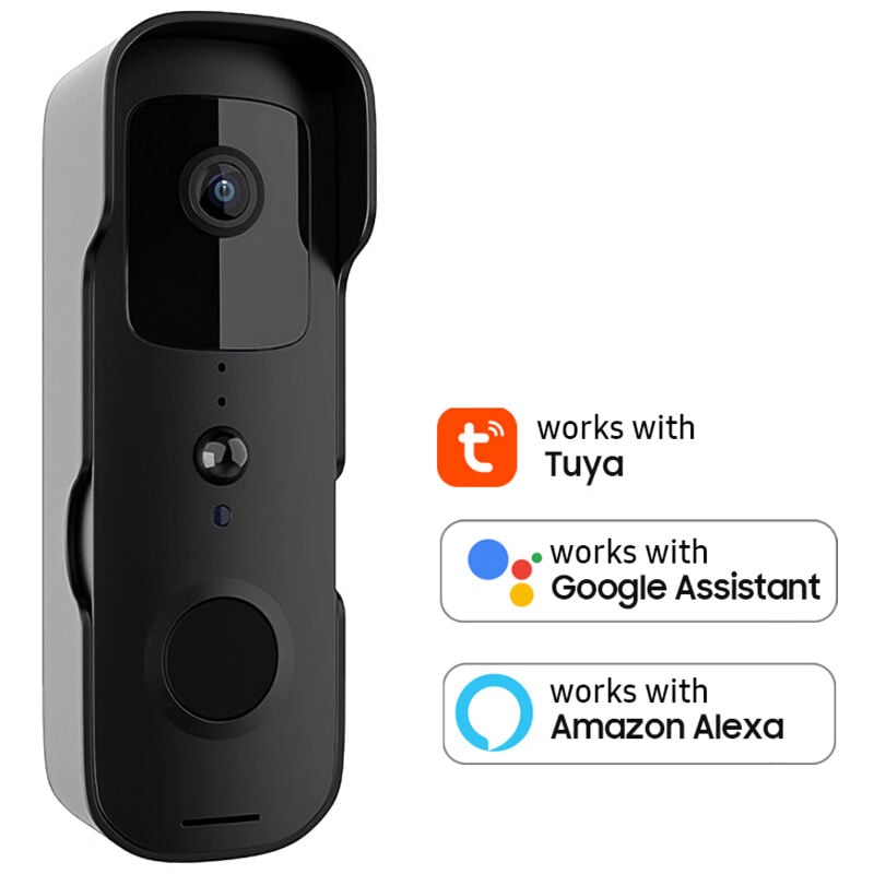 Lifcausal - Sonnette vidéo intelligente pour la maison, sonnette sans fil WiFi, caméra, sonnette extérieure étanche, application Tuya, contrôle