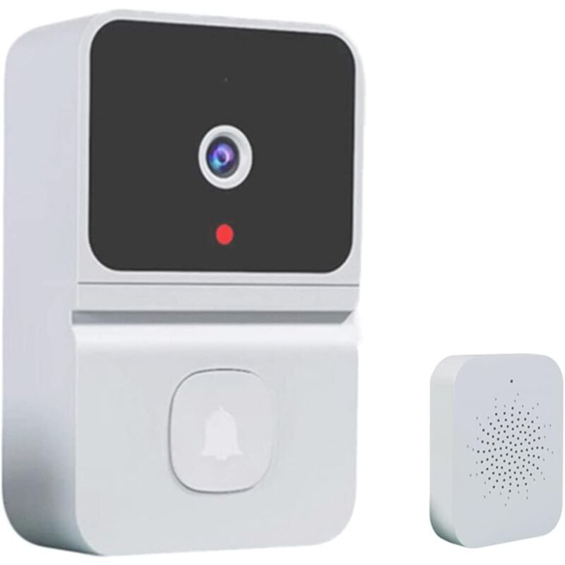 Tonchean - Sonnette vidéo intelligente sans fil WiFi, interphone de porte, caméra de sécurité