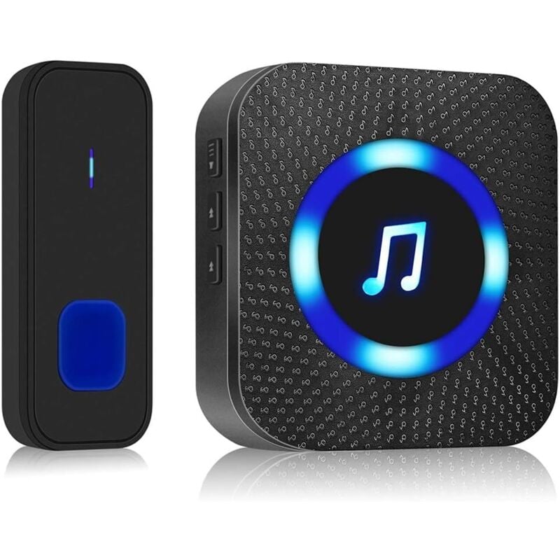 Tonchean - Sonnette vidéo intelligente sans fil WiFi, interphone de porte, caméra de sécurité