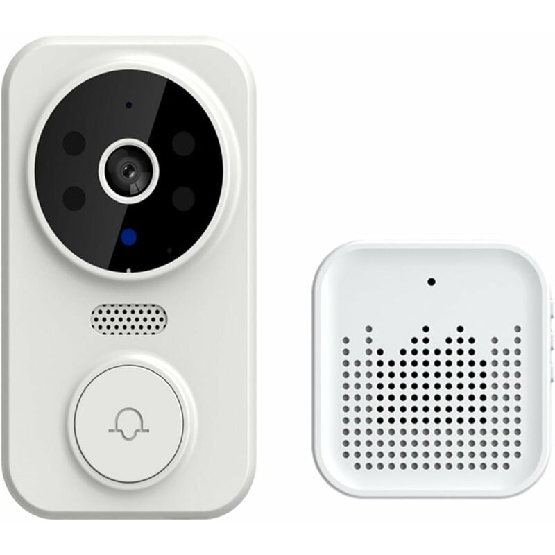 Gotrays - Smart Video Doorbell, télécommande sans fil Sonnette de porte visuelle, caméra WiFi Intercom Doorbell, détection de mouvement Sonnette de