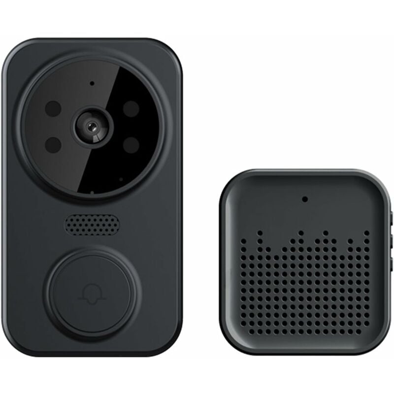 Gotrays - Sonnette vidéo intelligente, Sonnette visuelle sans fil à distance, Sonnette d'interphone de caméra WiFi, Sonnette de sécurité de détection