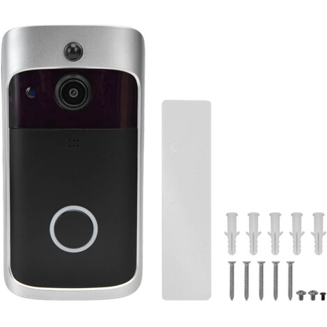 Sonnette Vidéo Intelligente V5 WIFI 2.4GHz 720P Vision Nocturne Détection de Mouvement Sans Fil Installation Facile pour Maison