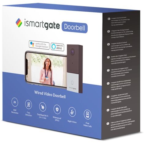 Sonnette Vidéo ismartgate Wi-Fi DualBand 4MP - ISMARTGATE