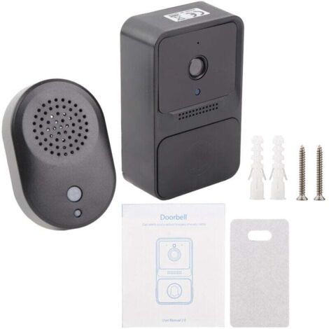 Sonnette vidéo sans fil 1080P avec caméra de sécurité intelligente et audio bidirectionnel – Surveillance en temps réel