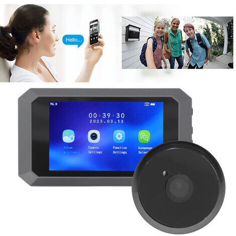 Sonnette Vidéo sans Fil avec Caméra 1080P Visiophone Audio bidirectionnel détection de mouvement batterie 1400mAh