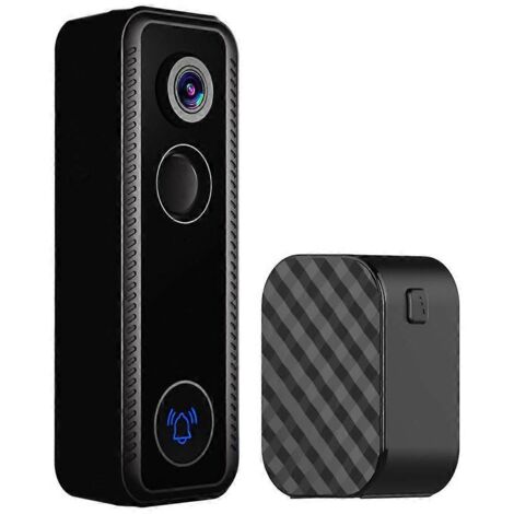 Sonnette vidéo sans fil avec carillon, vidéo HD 2K --