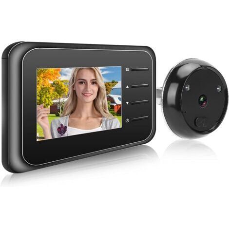Sonnette vidéo sans fil avec écran LCD 2,4' – Vision nocturne IR – Grand angle 90° – Alimentation par 3 piles AAA