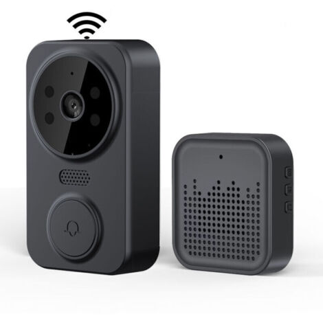 Sonnette vidéo sans fil intelligente - Interphone de sécurité - Caméra haute définition - Surveillance domestique.