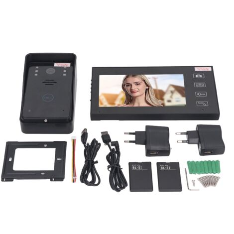 Sonnette vidéo sans fil longue Transmission HD, interphone intelligent pour maison, AC 110-240V, prise ue